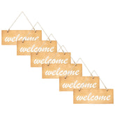 Kuber Industries Door Decor Panel|Wall Hanging Wooden Frame Board-Pack of 6 (Light Brown)